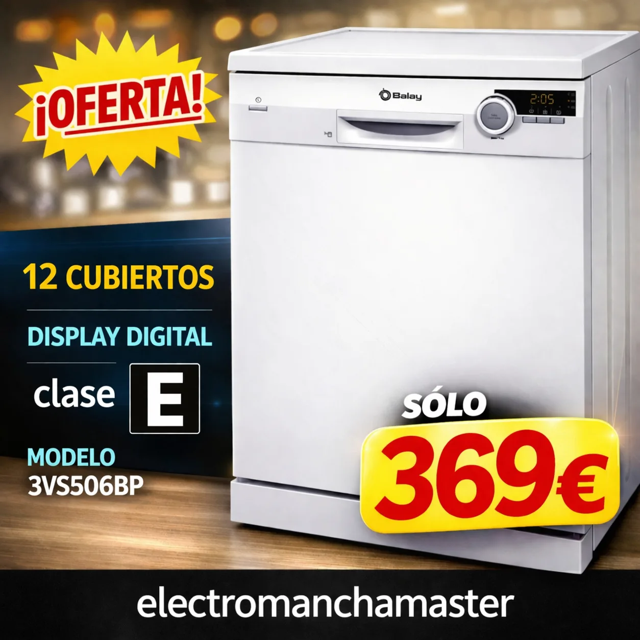 Lavavajillas Balay blanco oferta 369 euros