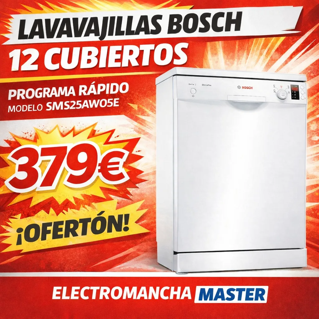 Lavavajillas Bosch blanco doce cubiertos 379 euros
